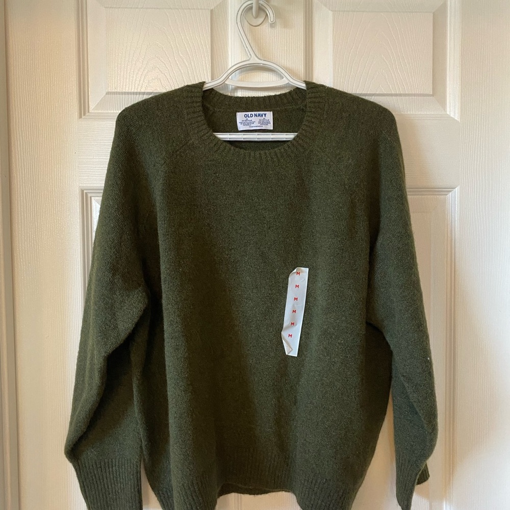 M Old Navy Green Crewneck Sweater Classic Knit